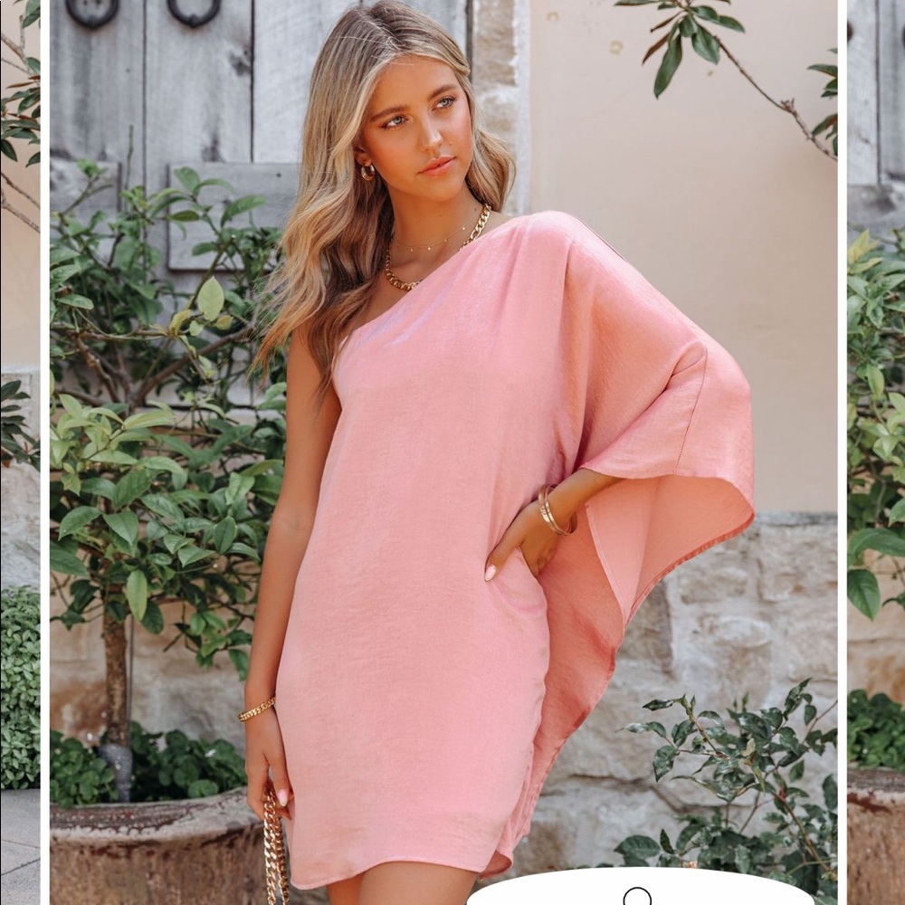 Vici Satin One Shoulder Dress NWT